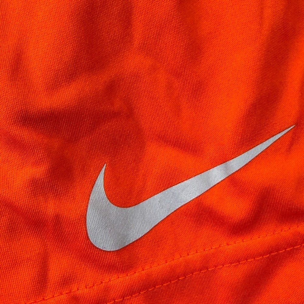 Nike Dri-FIT Mens Orange Athletic Basketball Shorts Large Elastic Waist Swoosh - Picture 7 of 8